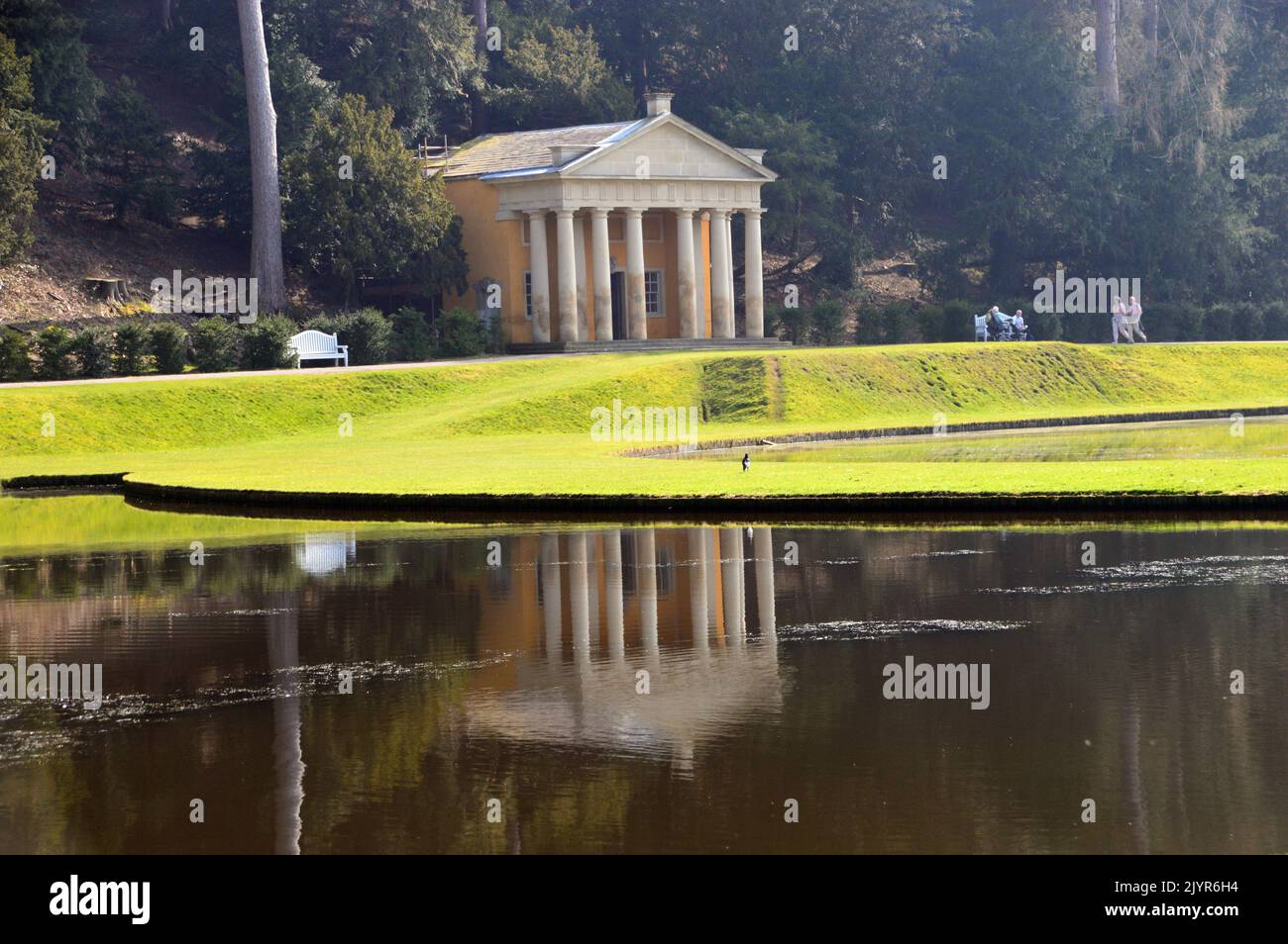 Temple of Piety Reflected in the Waters of the Moon & Crescent Ponds at