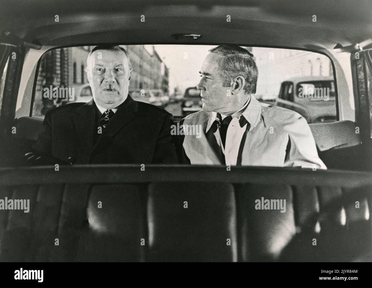 Actors Martin Held and Henry Fonda in the movie Night Flight from Moscow, D/F/I 1973 Stock Photo