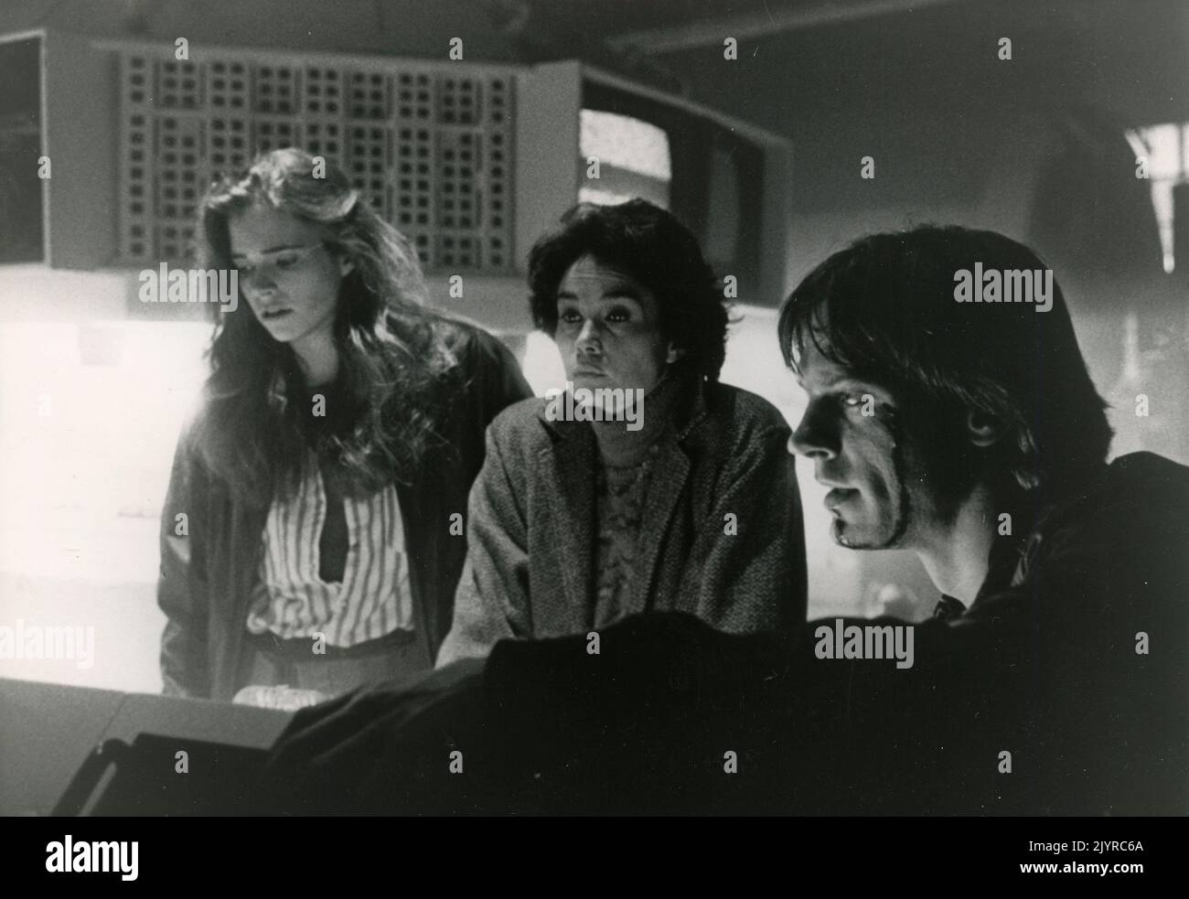 Actresses Janet Julian and Victoria Racimo, and actor Stephen Collins in  the movie Choke Canyon, USA 1986 Stock Photo - Alamy