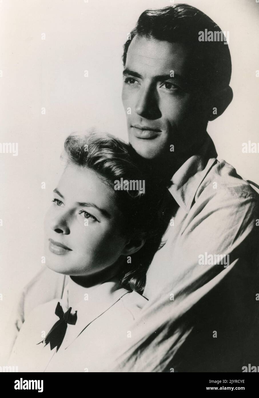 Actress Ingrid Bergman and actor Gregory Peck in the movie Spellbound, USA 1945 Stock Photo