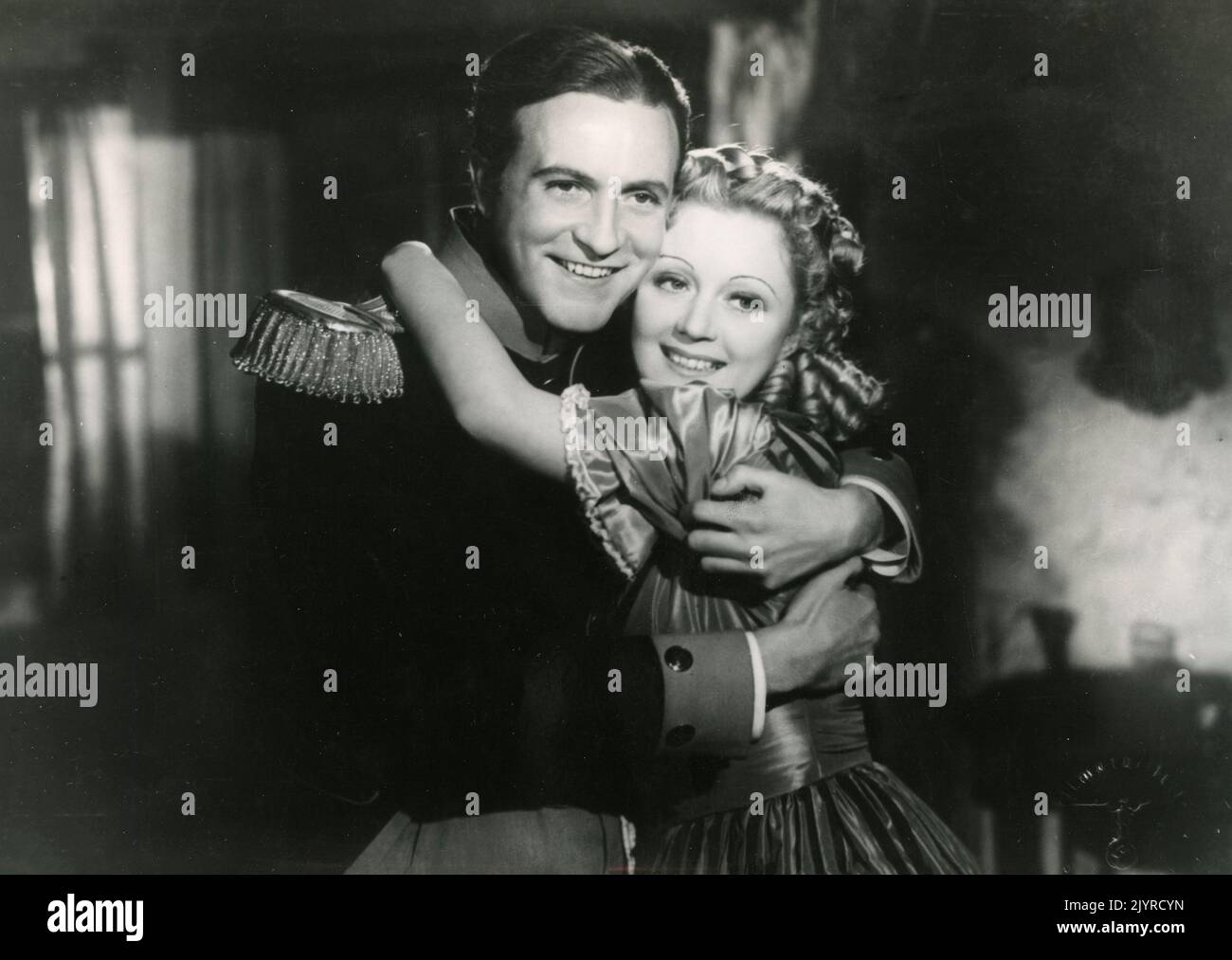 Actor Willy Fritsch and actress Friedl Czepa in the movie Das leichte Madchen, Germany 1940 Stock Photo