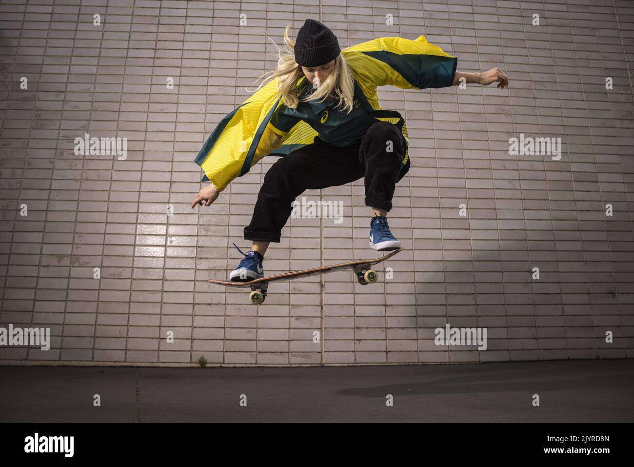 Australian Olympic Skateboarder Hayley Wilson poses for a photograph