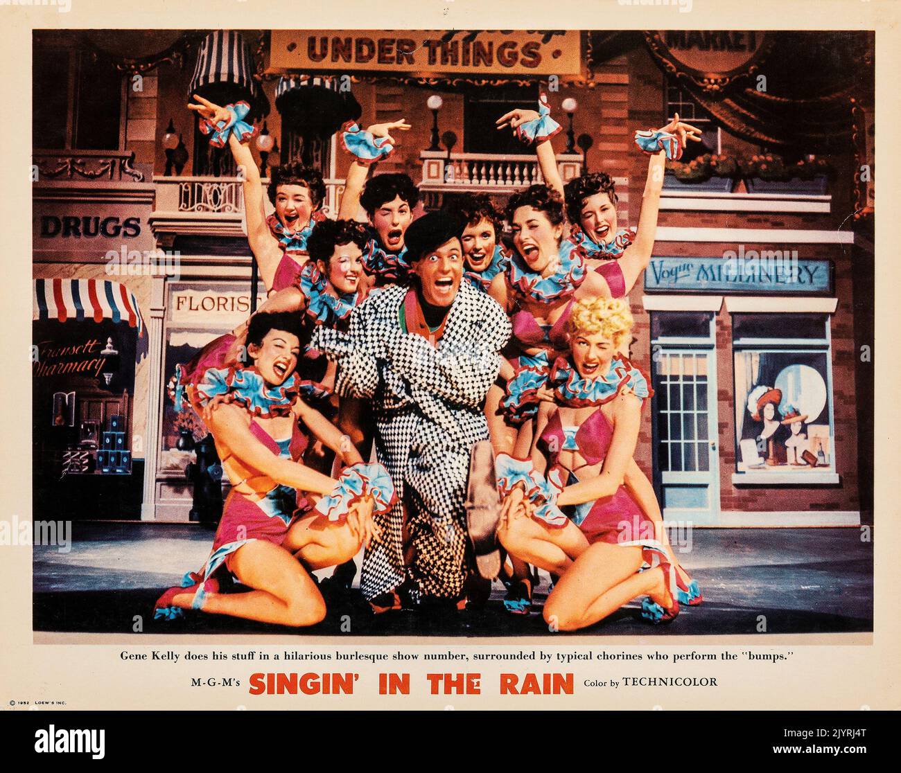 Singin' in the Rain (MGM, 1952). Deluxe lobby card - Musical feat Gene Kelly Donald O'Connor Debbie Reynolds Stock Photo