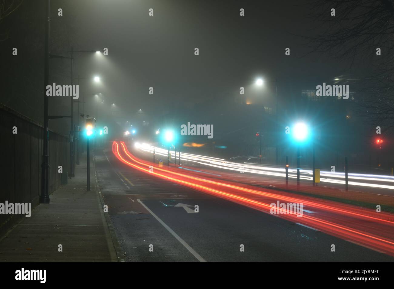 Car light trail, Kilkenny, Ireland Stock Photo Alamy