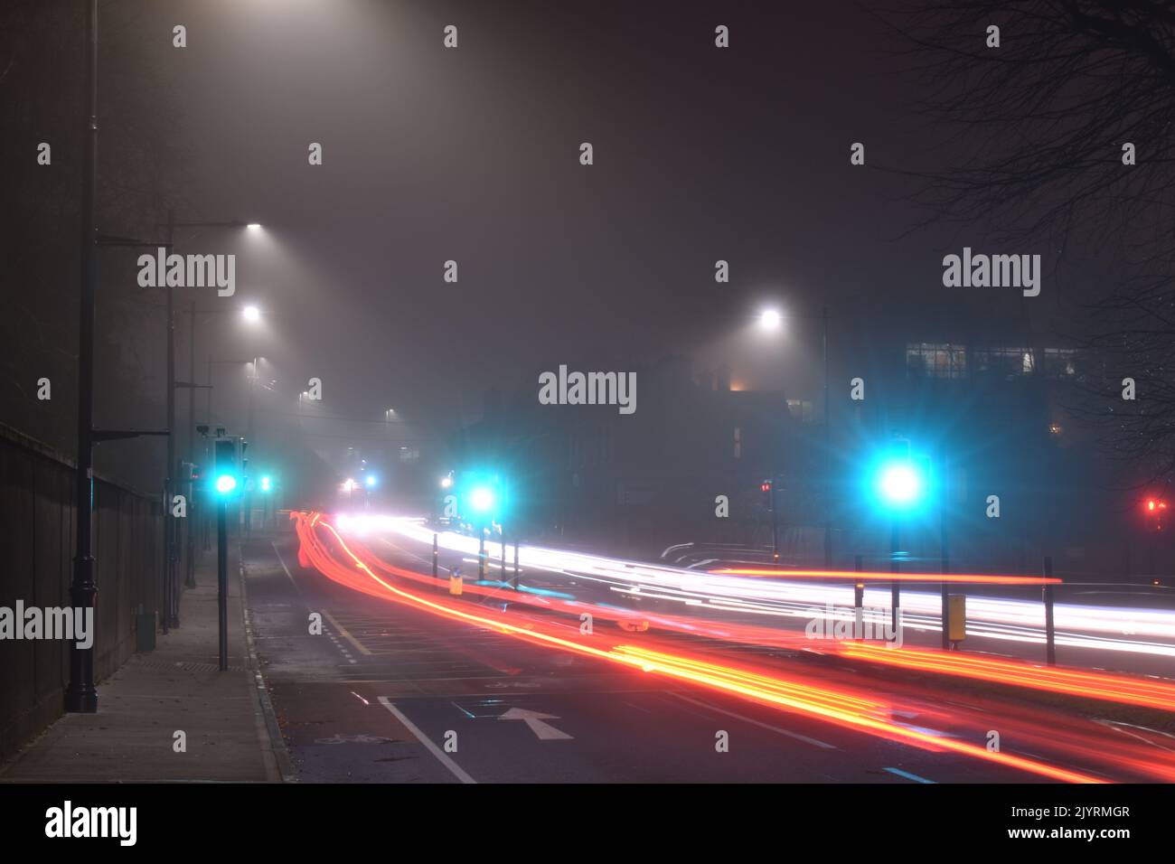 Car light trail, Kilkenny, Ireland Stock Photo Alamy