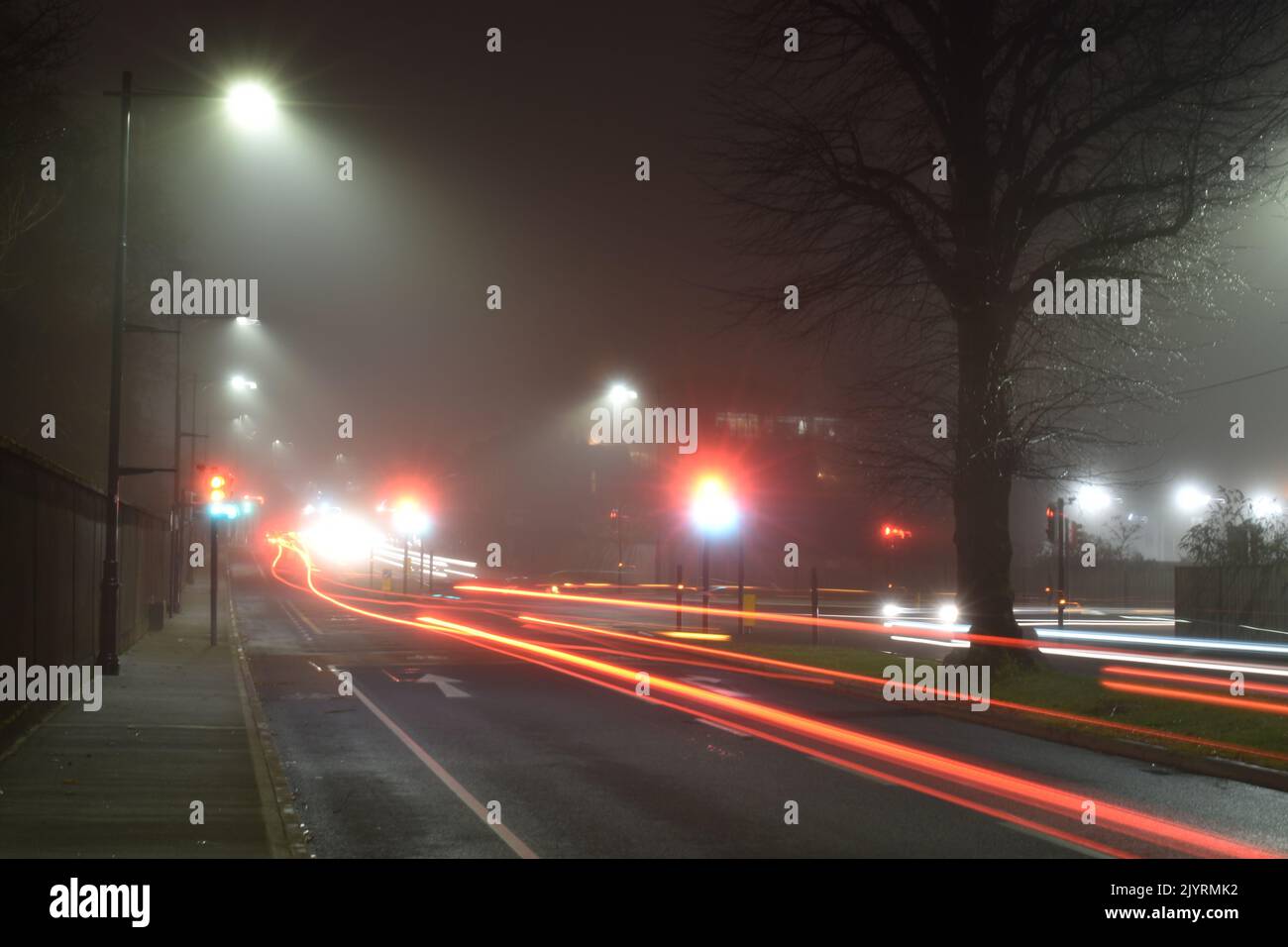 Car light trail, Kilkenny, Ireland Stock Photo Alamy