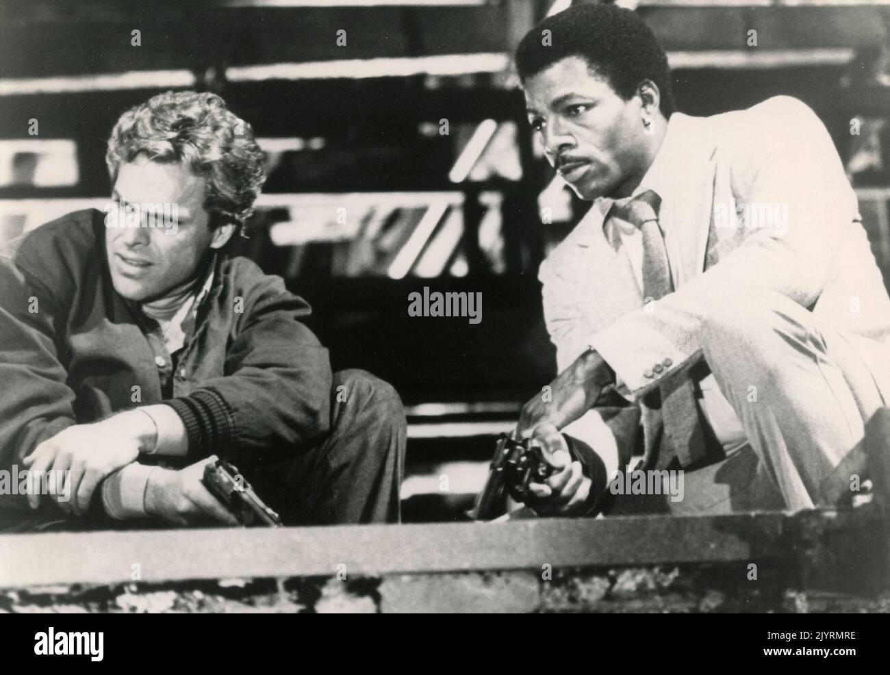 Actors Joseph Bottoms and Carl Weathers in the movie Braker, USA 1985 Stock Photo