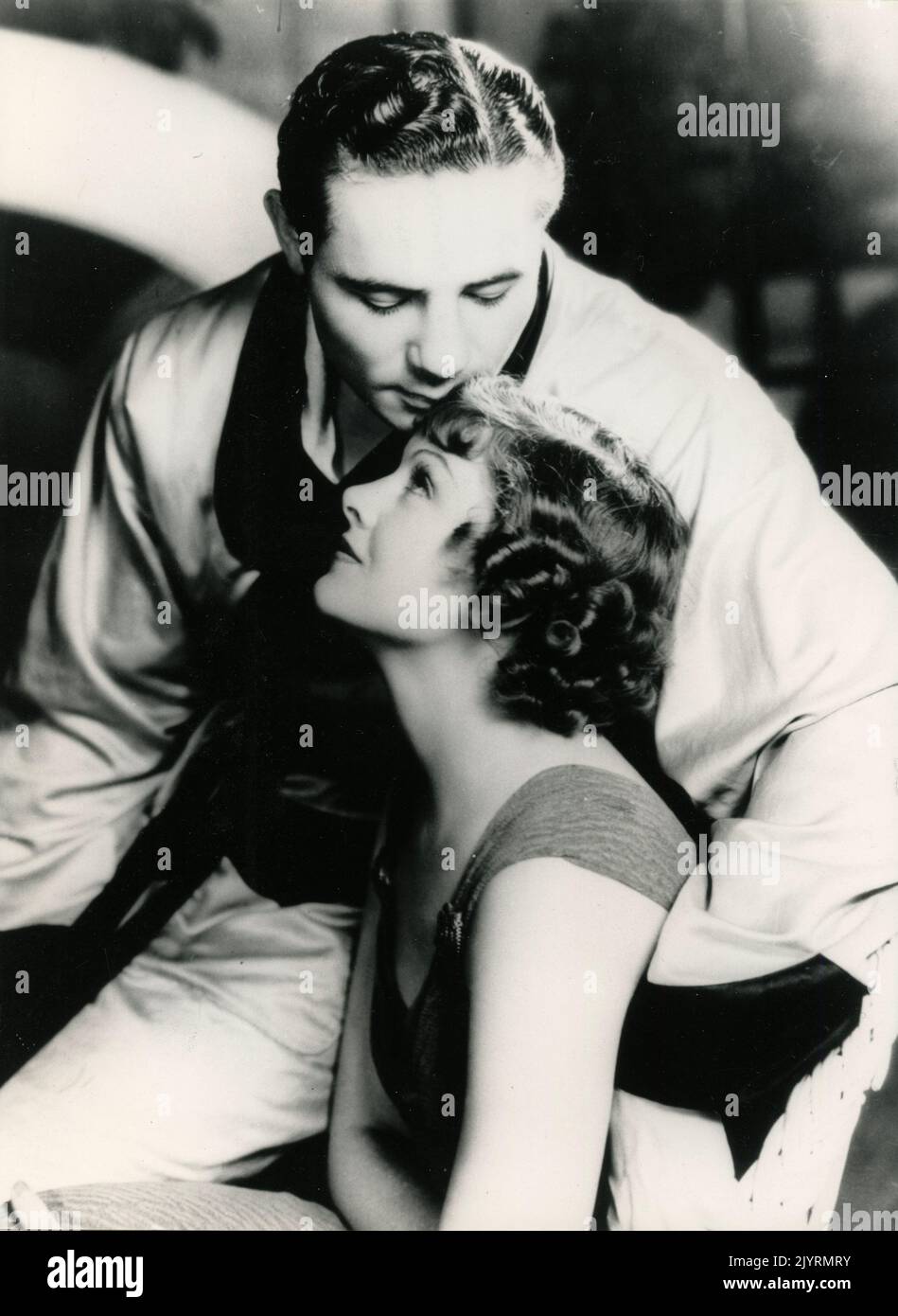 American professional boxer Max Baer and actress Myrna Loy in the movie The Prizefighter and the Lady, USA 1933 Stock Photo