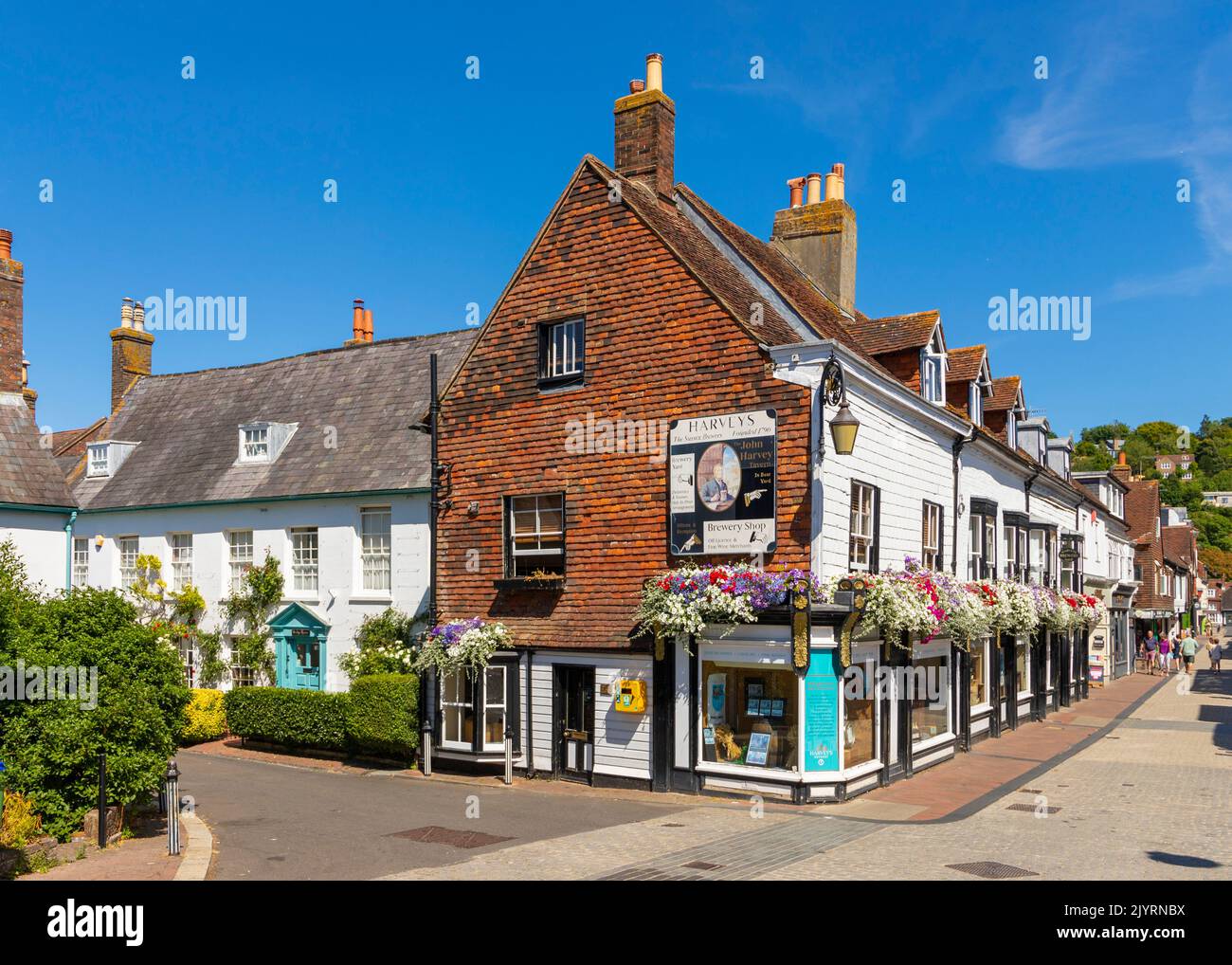 Lewes High Street, Lewes, East Sussex, UK Stock Photo