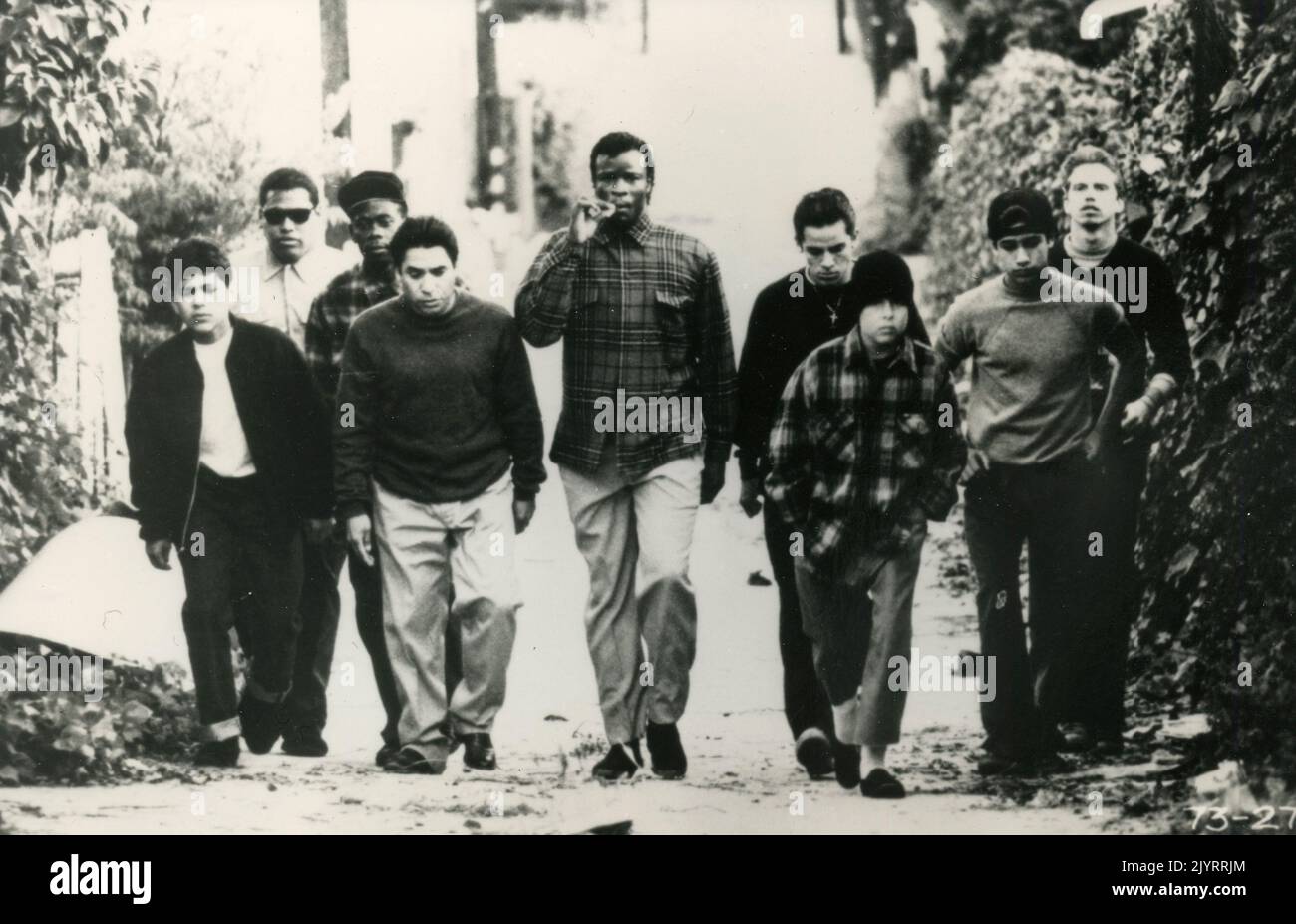 American actors Romeo de Lan, Bruce Beatty, Trinidad Silva, Grand Bush, Gerardo Mejia, and Courtney Gains in the movie Colors, USA 1988 Stock Photo