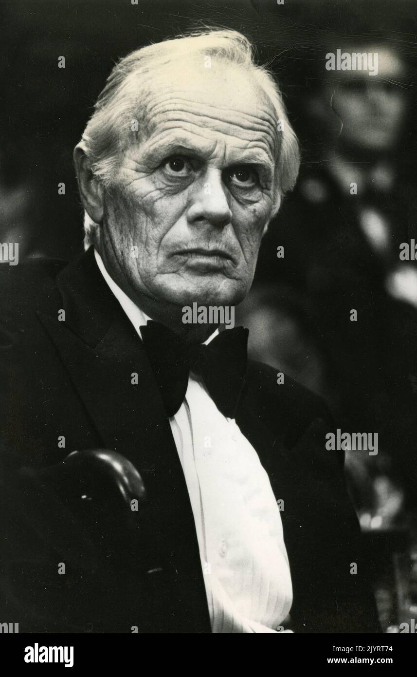 American actor Richard Widmark in the movie Who Dares Wins aka The Final Option, UK 1982 Stock Photo