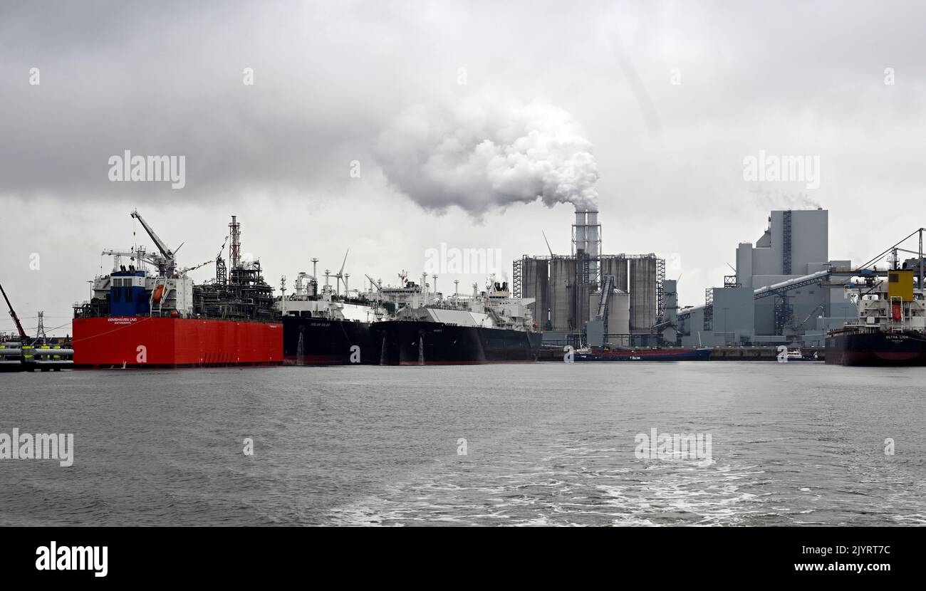 Ceremony to launch operation of LNG terminal in which Czechia leases third of capacity that will cover up to third of its annual gas consumption, Eemshaven, Netherlands, September 8, 2022. (CTK Photo/Katerina Sulova) Stock Photo