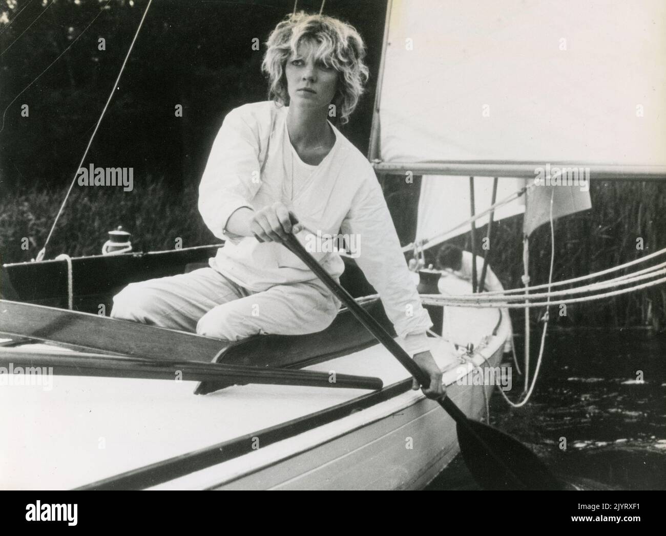 Actress Christina Powileit in the movie The Solo Sailor (Die Alleinseglerin), Germany 1987 Stock Photo