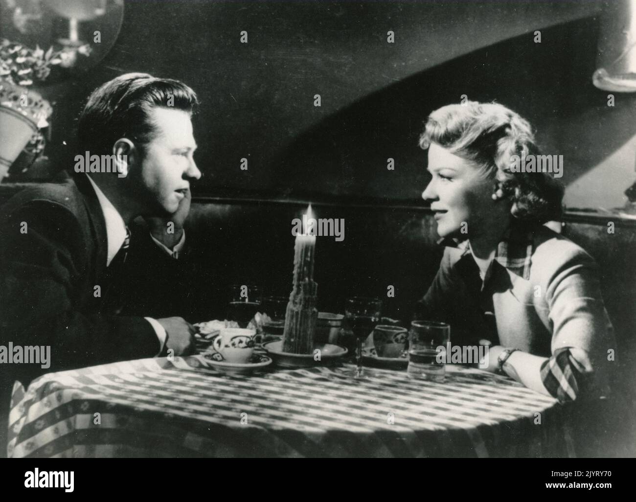 American actor Mickey Rooney and actress Sally Forrest in the movie The Strip, USA 1951 Stock Photo