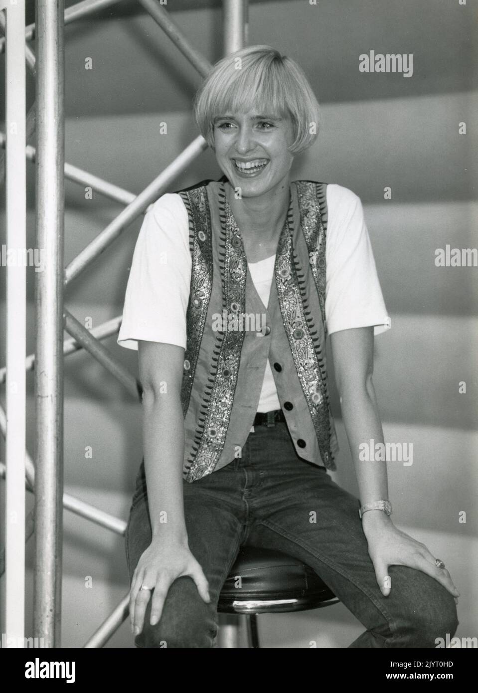 German television moderator Martina Behrens, Germany 1990s Stock Photo