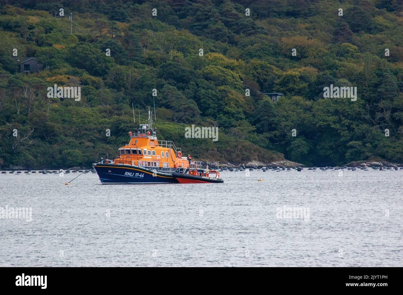 Thursday Sept. 8, 2022, Glengarriff West Cork Ireland; A search was launched after a man was reported missing in Glengarriff. Gardaí, members of West Cork Civil Defence, Bantry Community Lifeboat and Castletownbere RNLI Lifeboat launched a land and sea search after concerns were raised for the man's welfare. Gardaí did not release the man's name but said that They are concerned for the man after He went missing on Tuesday but was reportedly spotted in Glengarriff Village on Wednesday evening. Credit; ED/Alamy Live News Stock Photo