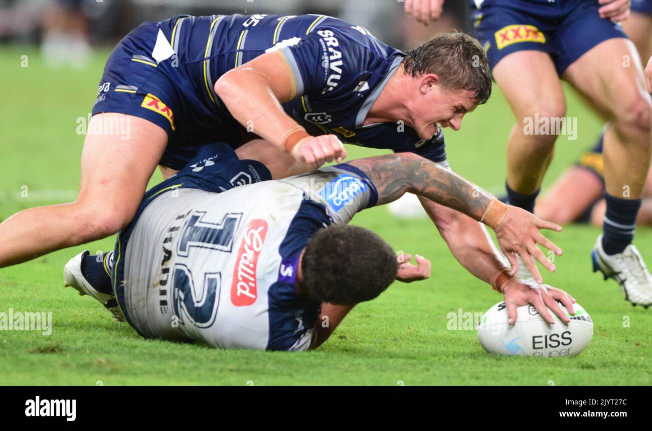 Mitchell Dunn of the Cowboys during the Round 19 NRL match between the