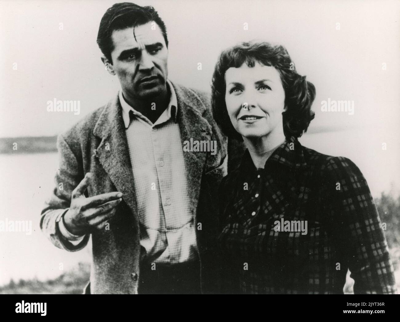 American actor Steve Cochran and actress Betsy Blair in the movie The Cry (Il grido), Italy 1957 Stock Photo