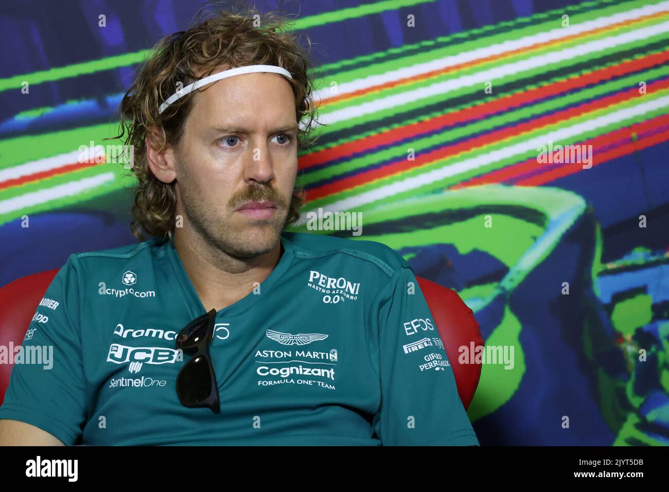 Vettel Conference Sebastian Vettel of Aston Martin during press conference previews ahead ...