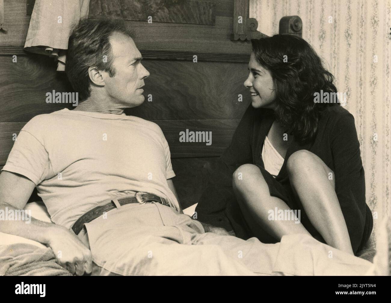 American actor Clint Eastwood and actress Alexa Kenin in the movie Honkytonk Man, USA 1982 Stock Photo