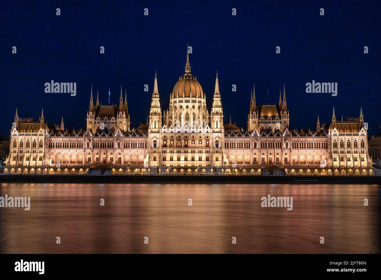 The Parliament building in Budapest, a UNESCO World Heritage Site. Hungary. Stock Photo