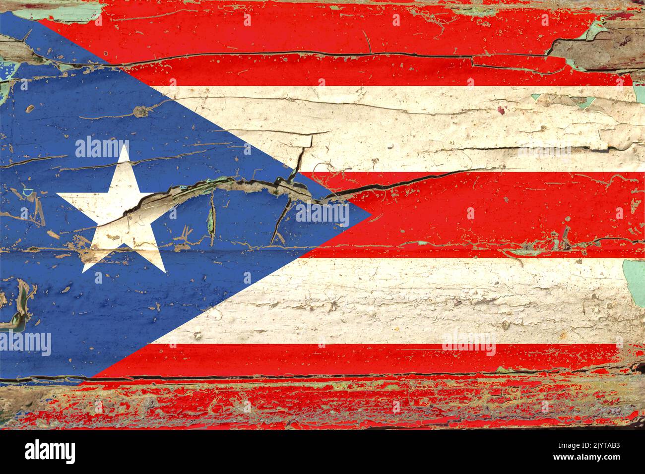 3D Flag of Puerto Rico on an old wood wall background Stock Photo - Alamy