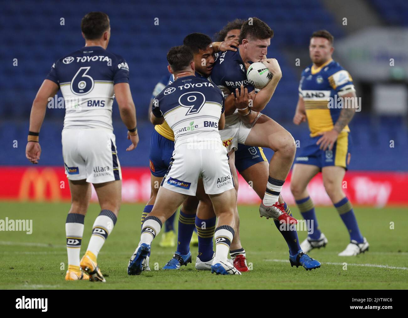 Ben Condon of North Queensland Cowboys during the NRL Round 23 between the Parramatta Eels at