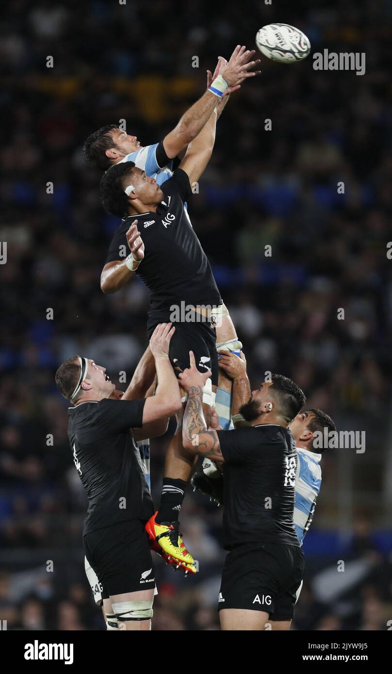 Action during the New Zealand All Blacks and Argentina Pumas Rugby ...