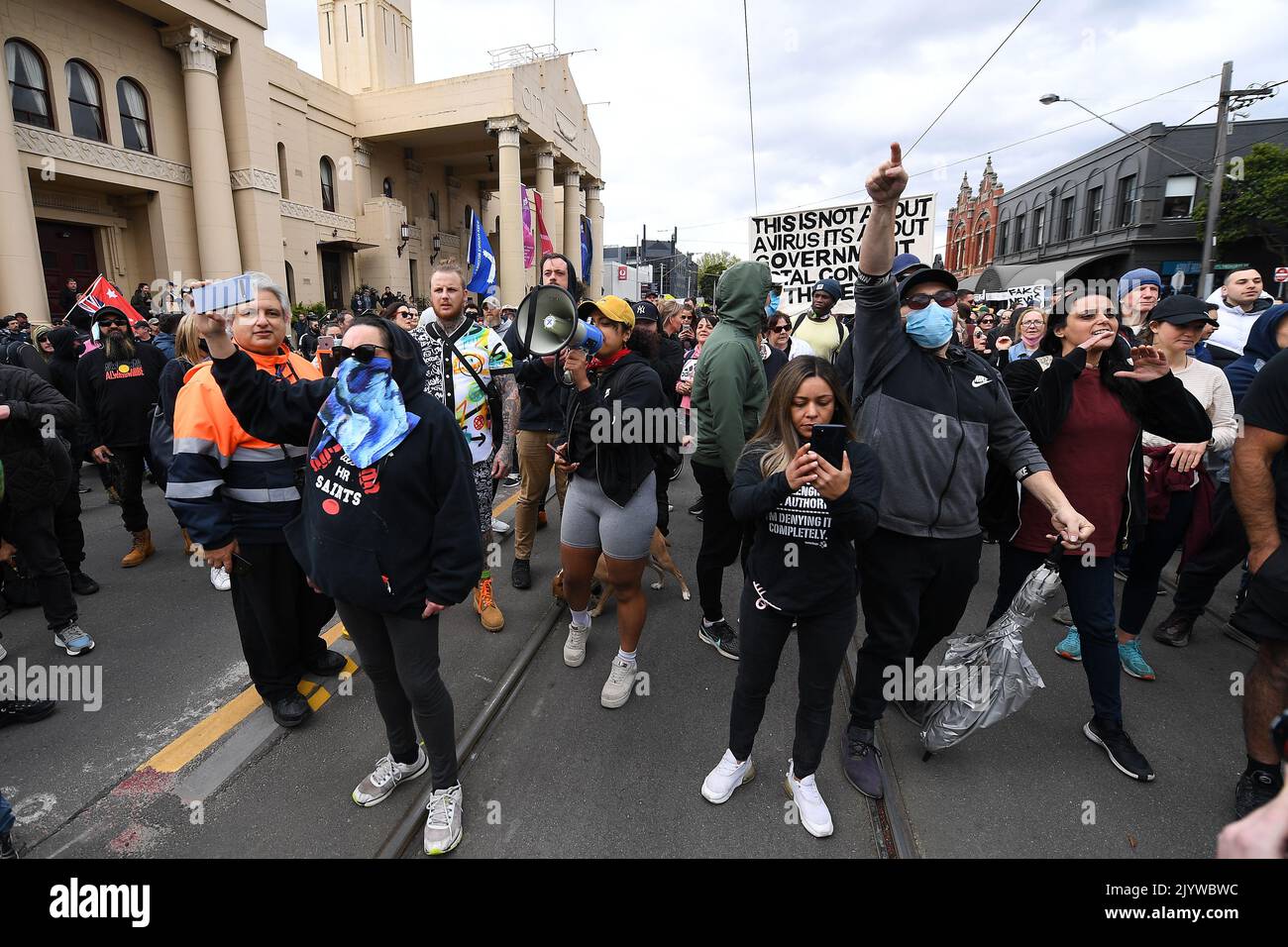 Protesters gather during a ‘The Worldwide Rally for Freedom’ in ...