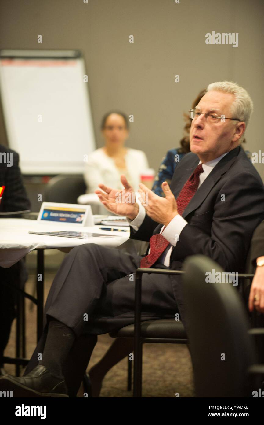 Senior Executive Service (SES) staff meeting, HUD headquarters. Stock Photo