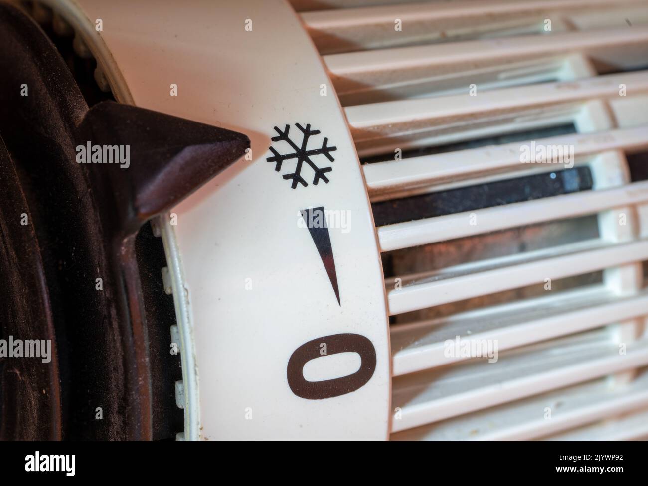 symbolic star of a thermostatic valve of a heating system Stock Photo