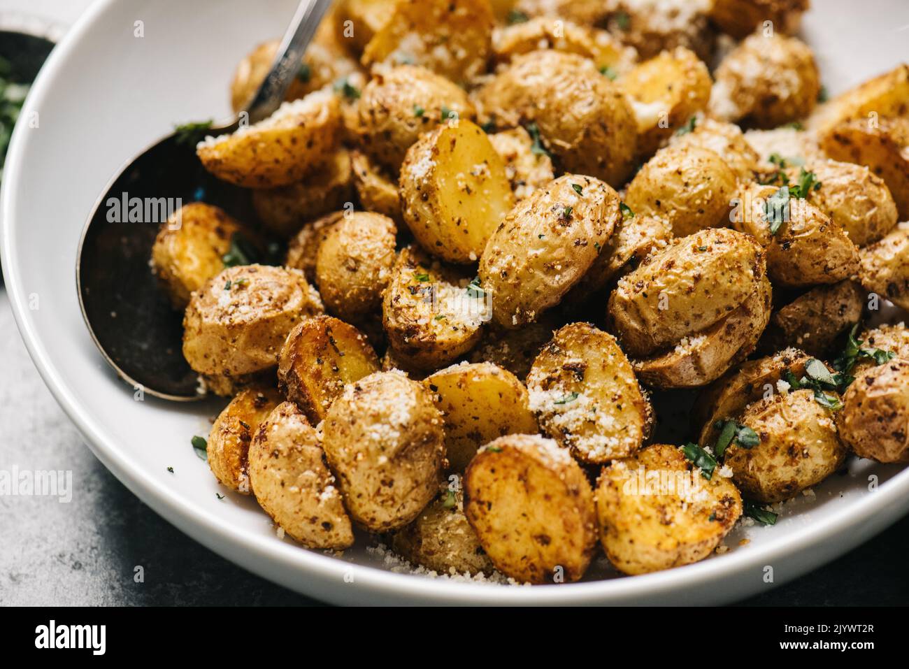 Air Fried Yukon Gold Potatoes Stock Photo Alamy