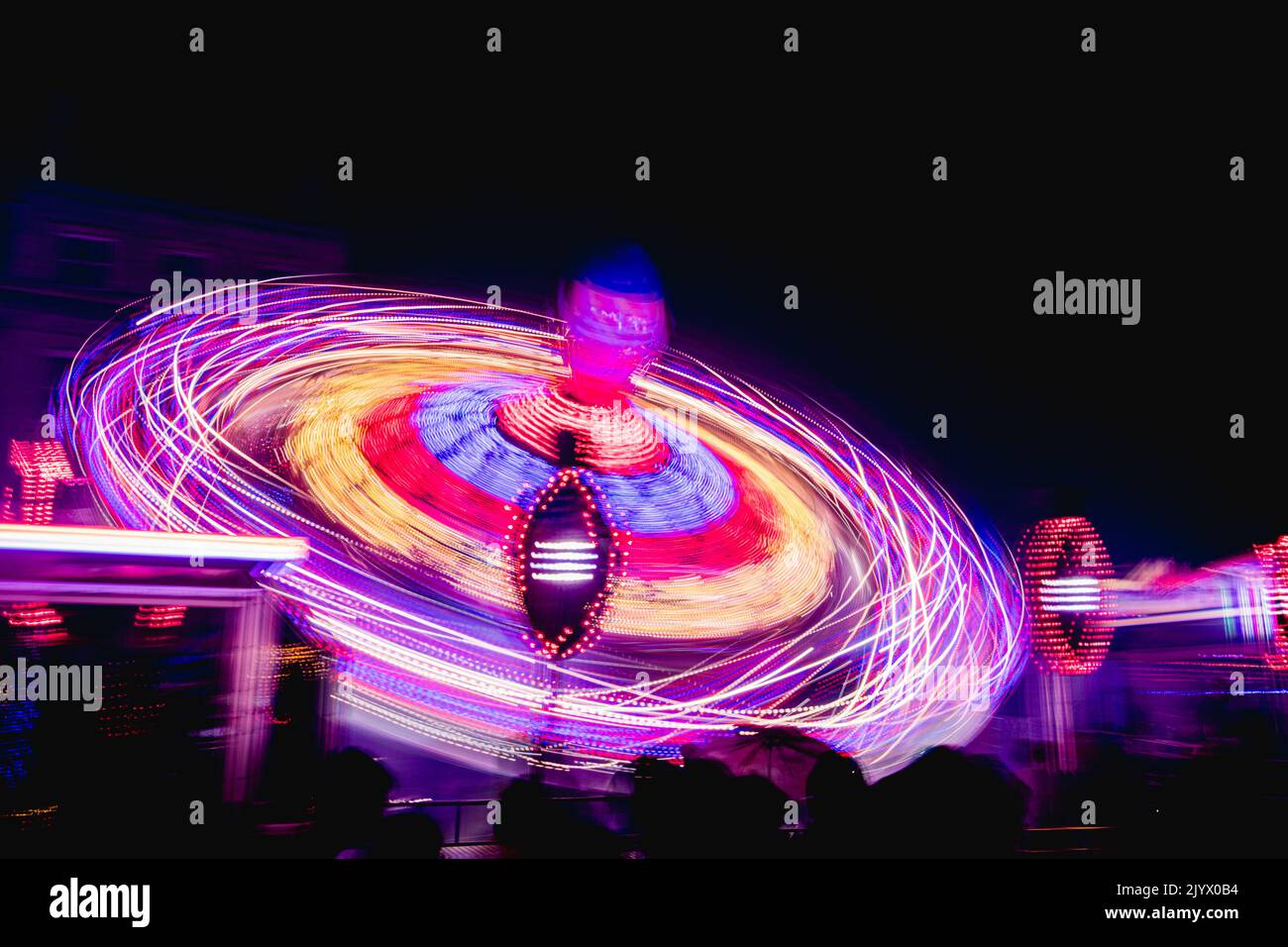 The heart stopping ride 'superbowl' ride at the annual street fair in St Giles, Oxford Stock