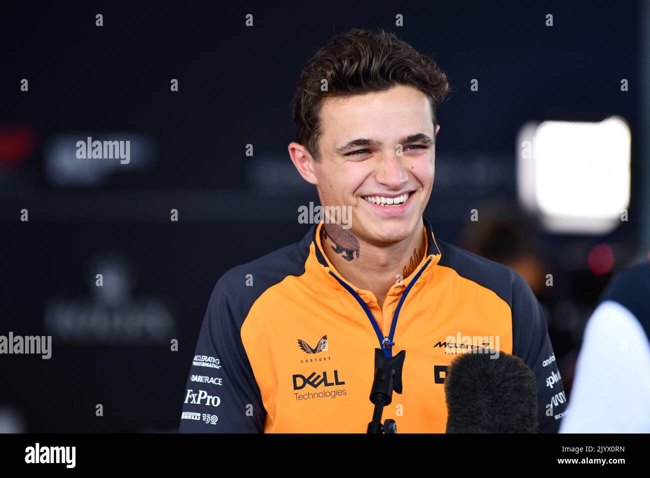 Monza, Mezzolombardo, Italy. 8th Sep, 2022. British driver LANDO NORRIS ( McLaren F1 Team) talk