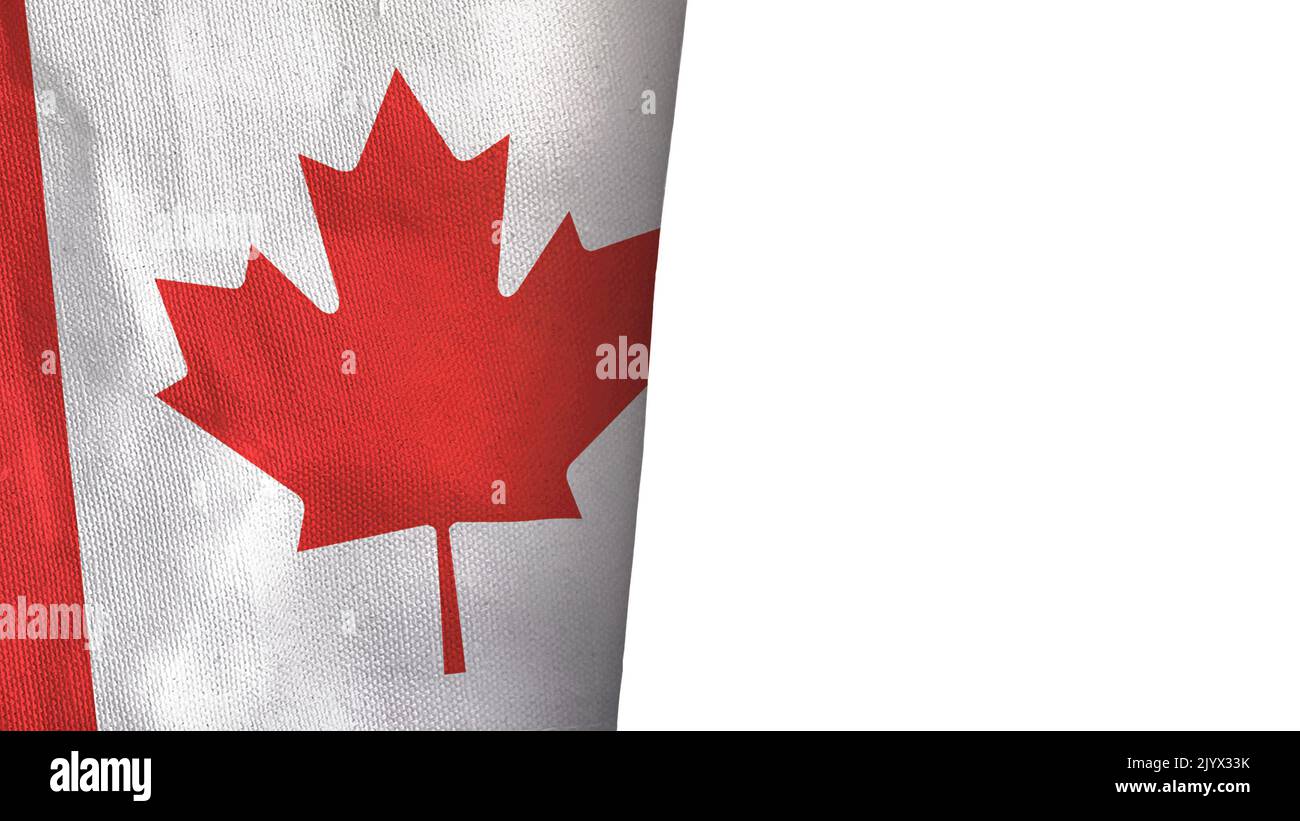Canada flag isolated on white with copyspace Stock Photo