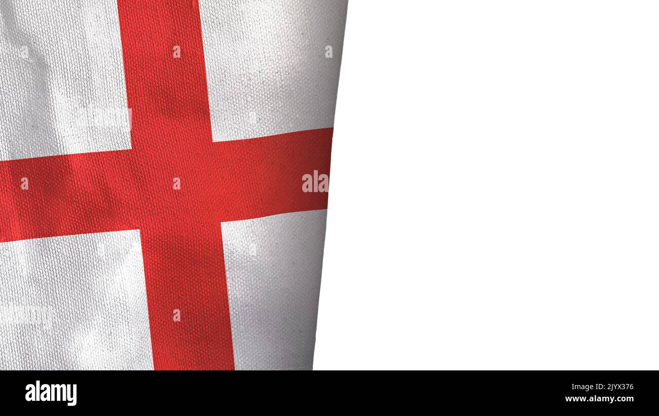England flag isolated on white with copyspace Stock Photo