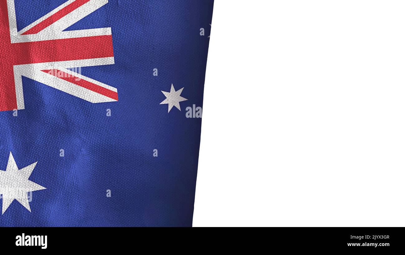 Australia flag isolated on white with copyspace Stock Photo