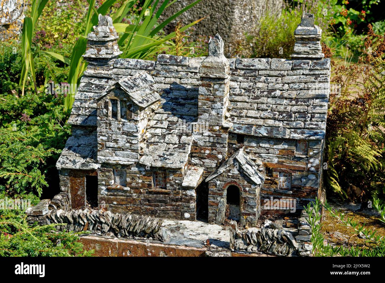 United Kingdom, South West England, Cornwall, Tintagel - The medieval hall-house of 14th century - The Old Post Office. 12th of August, 2022 Stock Photo