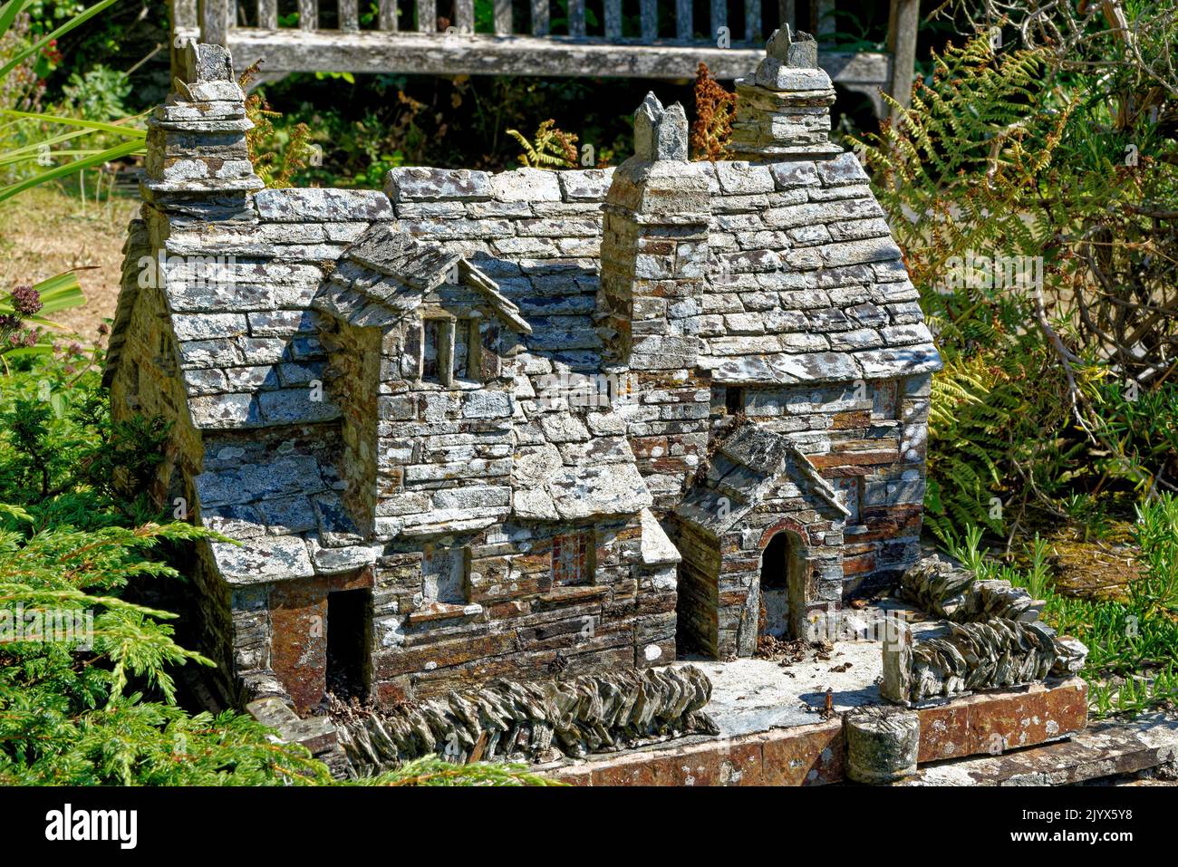 United Kingdom, South West England, Cornwall, Tintagel - The medieval hall-house of 14th century - The Old Post Office. 12th of August, 2022 Stock Photo