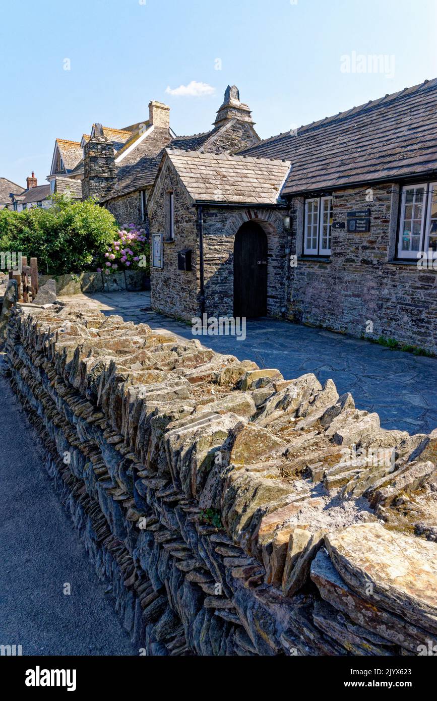 United Kingdom, South West England, Cornwall, Tintagel - The medieval hall-house of 14th century - The Old Post Office. 12th of August, 2022 Stock Photo