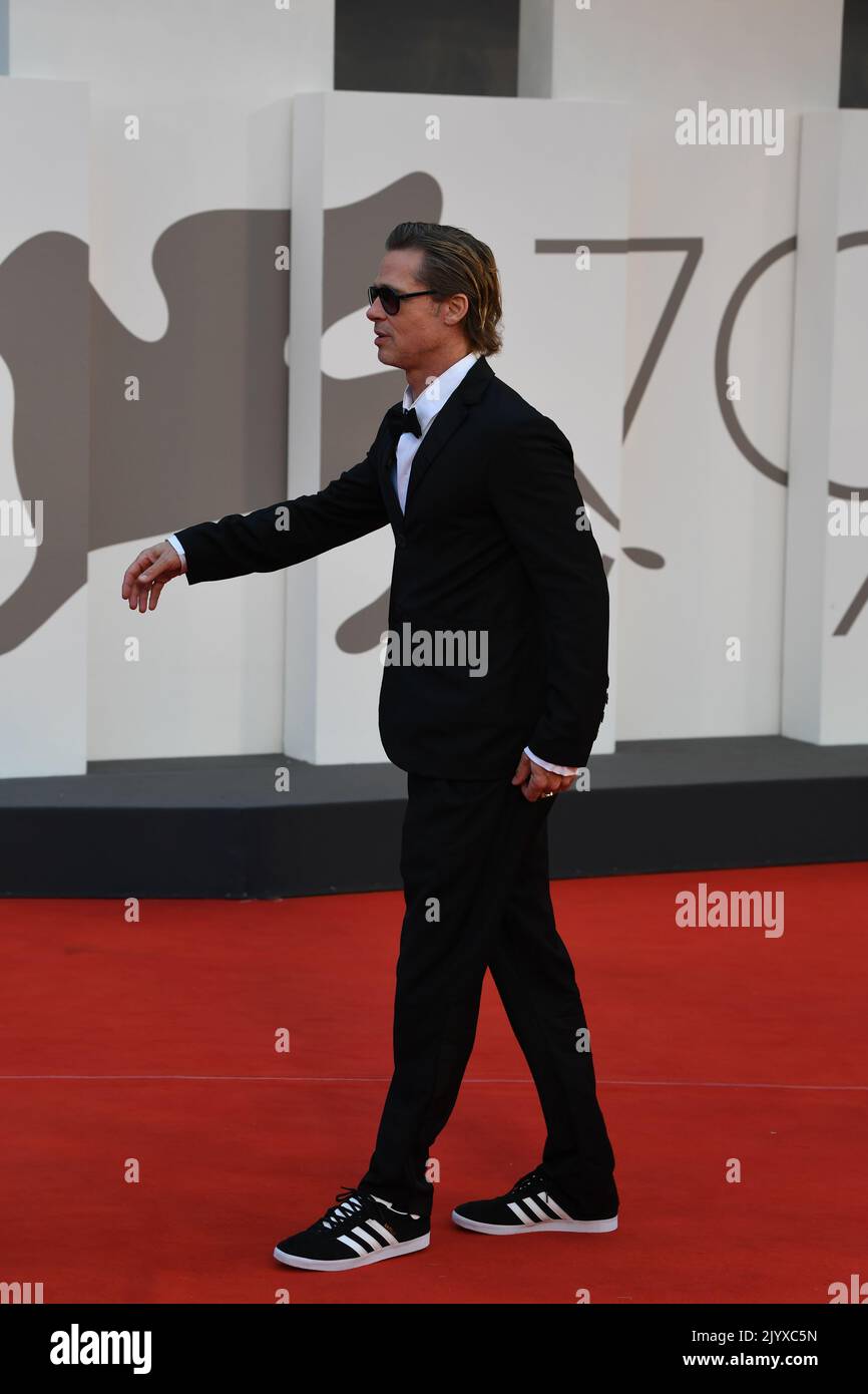 Venice, Italy. 08th Sep, 2022. Brad Pitt attends "Blonde" carpet at the