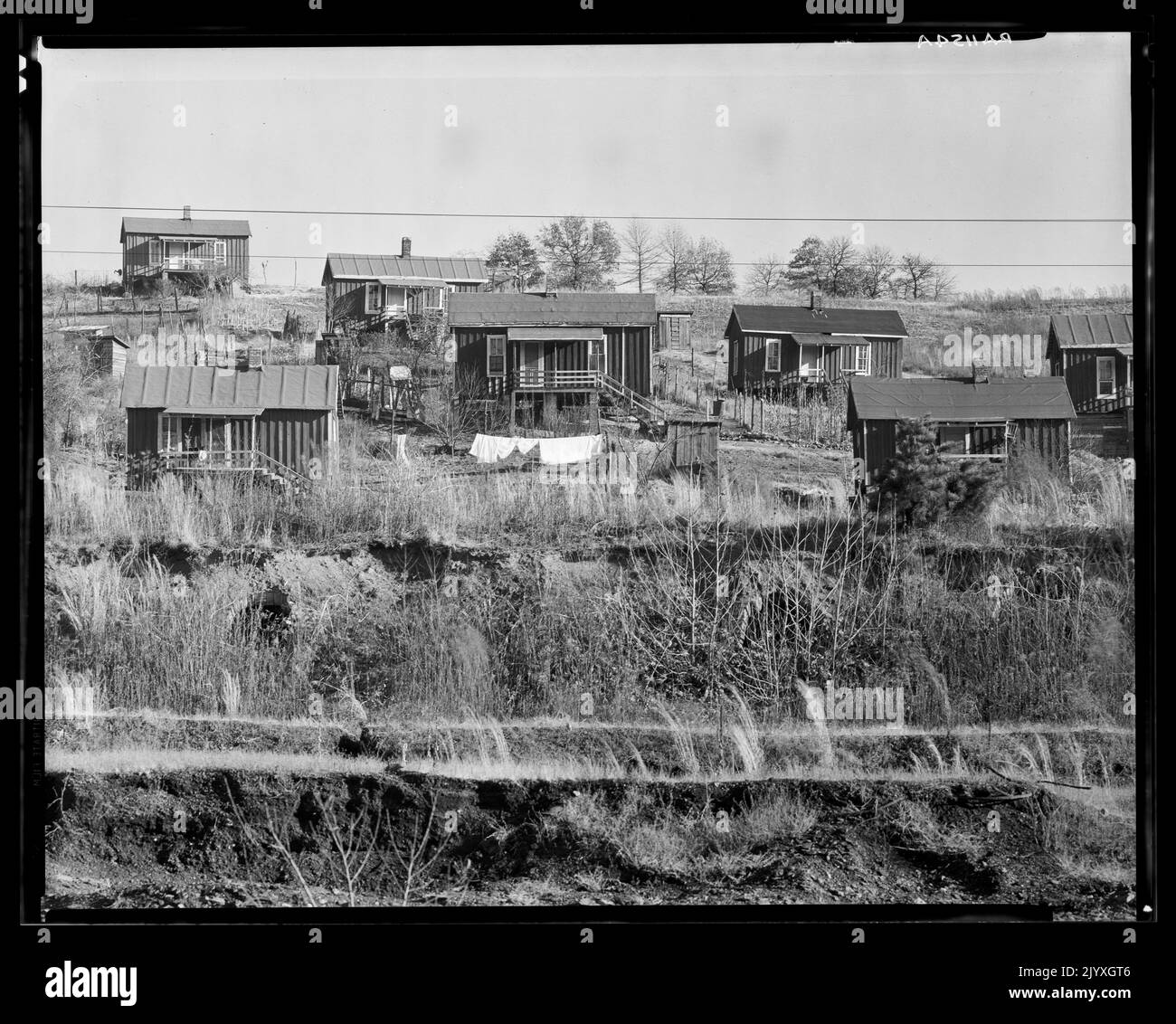 Alabama miners' houses near Birmingham, Alabama.  Walker Evans.  Dec. 1935. Stock Photo