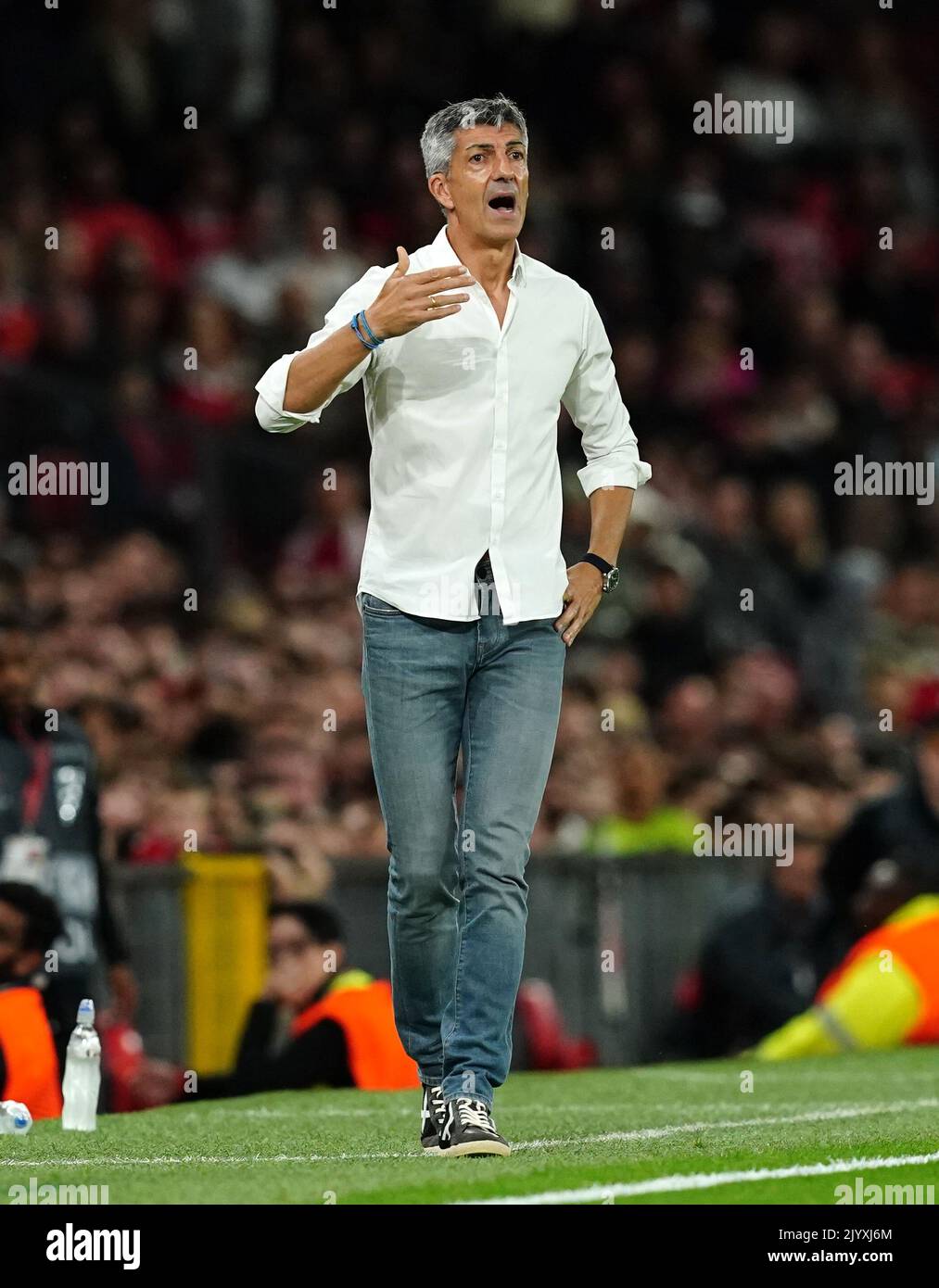 Real Sociedad head coach Imanol Alguacil during the UEFA Europa League Group E match at Old Trafford, Manchester. Picture date: Thursday September 8, 2022. Stock Photo