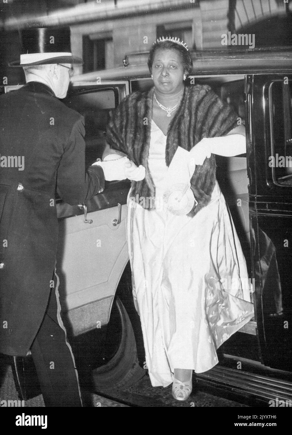 Queen and Duke At Covent Garden Photo Shows Queen Salote of Tonga one