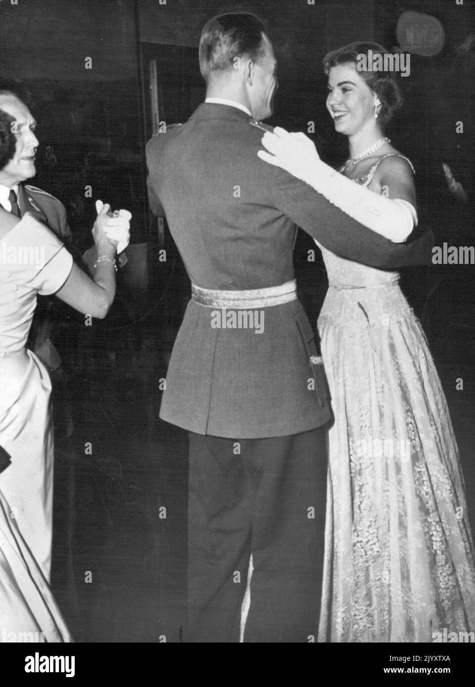 Swedish Princess at cadet ball: Princess Margaretha of Sweden went to the annual cadet ball at the Military school at Karlberg castle, Stockholm, for the first time recently. Photo shows: Princess Margaretha dancing the cadet Lars Sjodahl. High inks in mayfair celebrated the state visit of the King and Queen of Sweden. Their grand-daughter Princess Margaretha, aged 19, went on from an official banquet at the Swedish embassy to a private party, then to a nightclub where she danced until four-thirty in the morning to the music played by the yawning members of a band officially off duty an hour b Stock Photo
