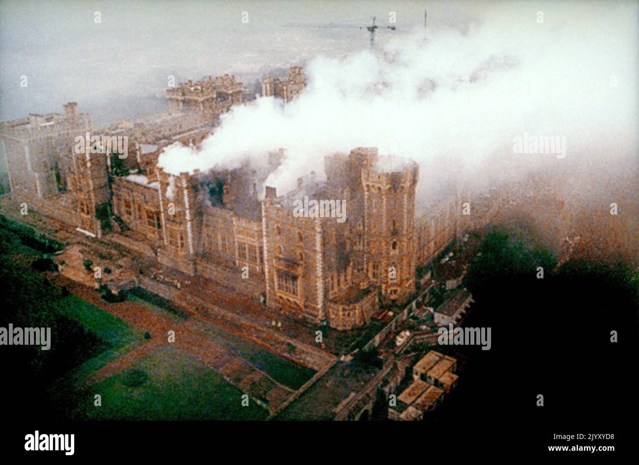 Fire windsor castle 1992 queen hires stock photography and images Alamy