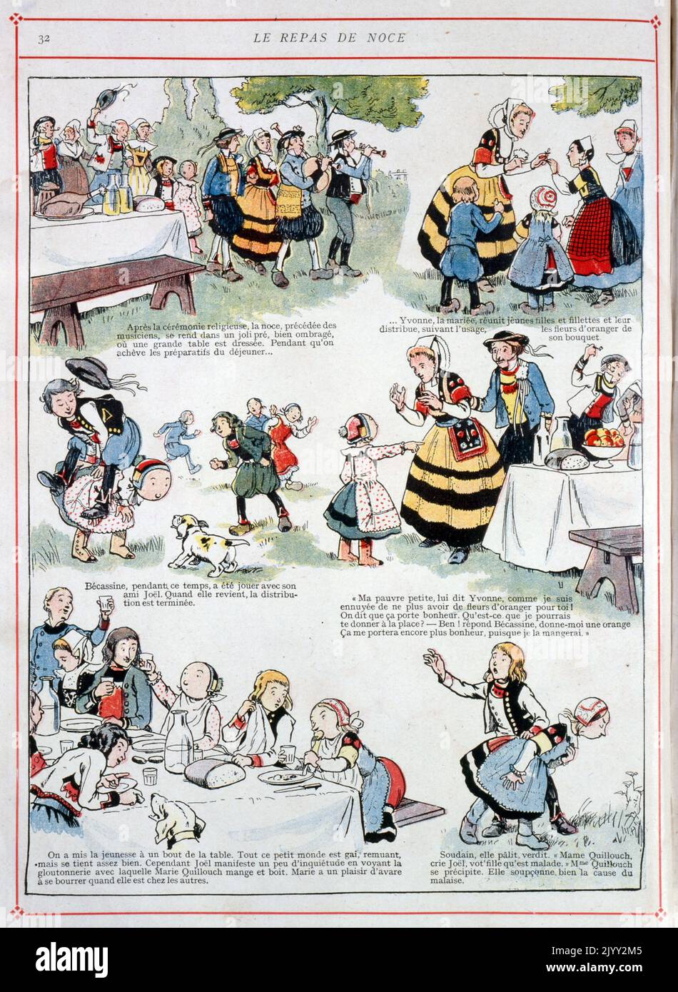 Becassine a French comic strip and the name of its heroine, appearing for the first time in the first issue of La Semaine de Suzette on February 2, 1905. She is considered one of the first female protagonists in the history of French comics. Stock Photo