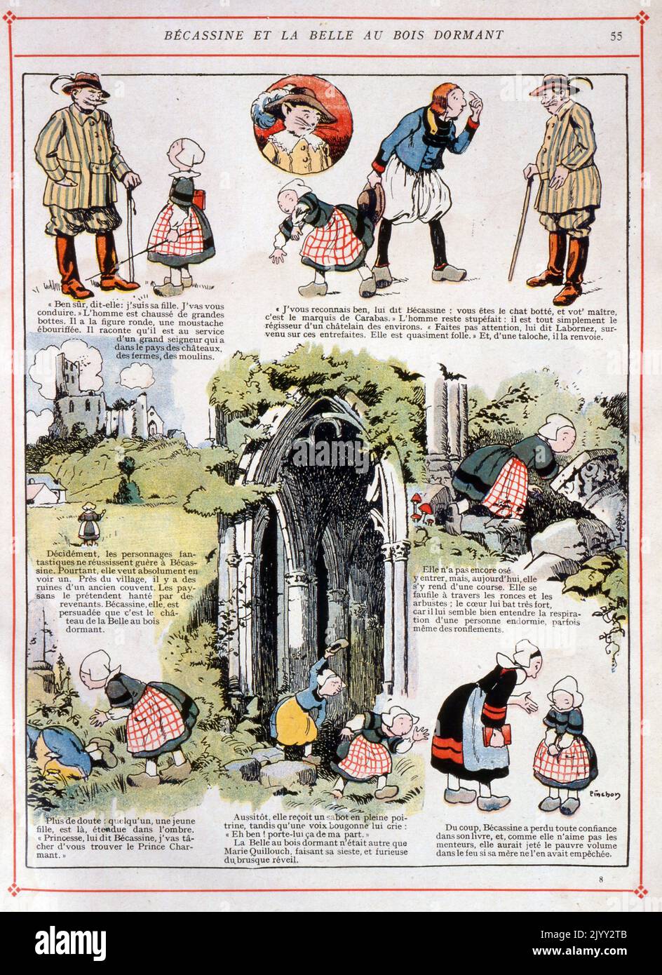Becassine a French comic strip and the name of its heroine, appearing for  the first time in the first issue of La Semaine de Suzette on February 2,  1905. She is considered