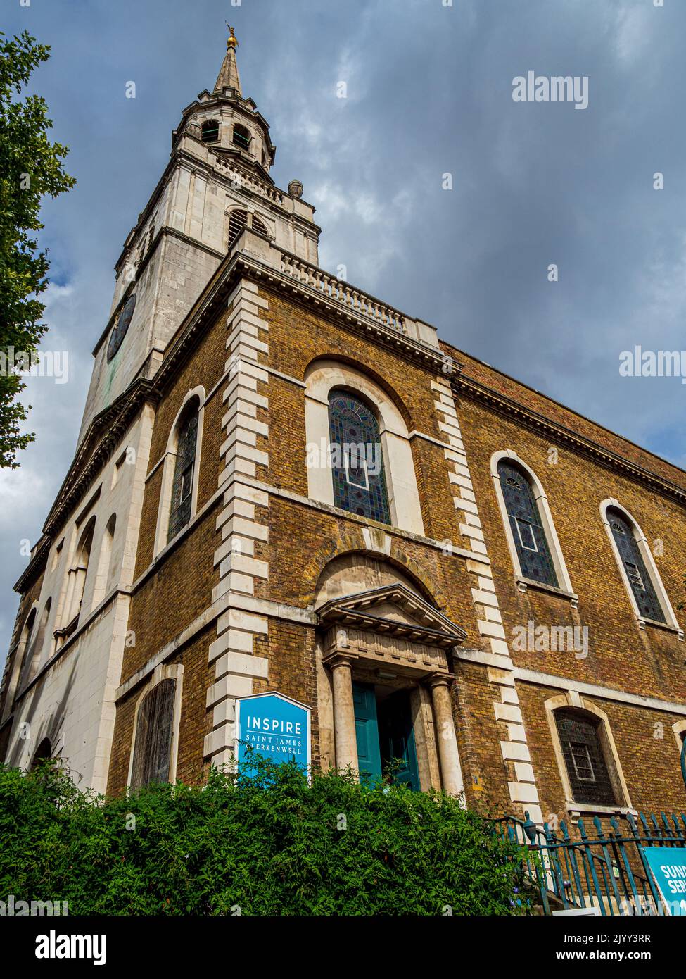 St James's Church, Clerkenwell - Anglican church, the current building dates from 1792, built on the site of a C12th nunnery and earlier church. Stock Photo