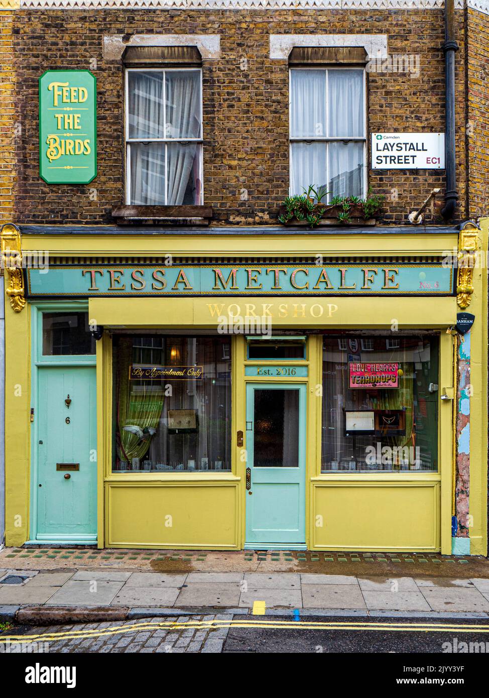 Tessa Metcalfe Jewellery Workshop and  Store at 6 Laystall Street London. Established 2016. Stock Photo